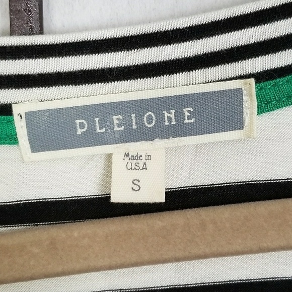 PLEIONE High Low Off White & Black Striped Top - Picture 5 of 5